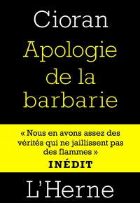 Apologie de la barbarie_Cioran